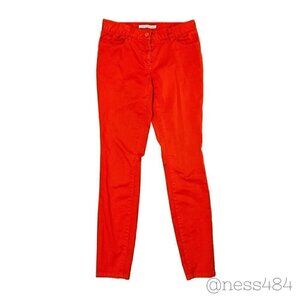 Trina Turk Orange Skinny Leg Pants‎ Women Size 6
